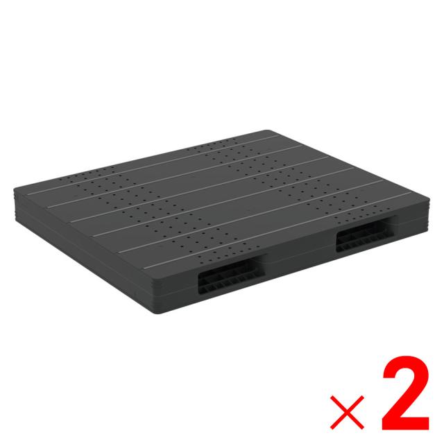 【法人限定】サンコー パレット R2-115140F 再生ブラック 816100-01 ×2個 セット販売 【メーカー直送・代引不可・置配不可】