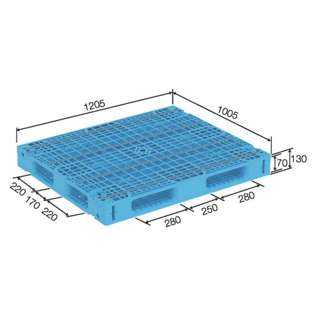 【法人限定】サンコー パレット R4-1012-9 ライトブルー 812281-01 ×2個 セット販売 【メーカー直送・代引不可・置配不可】_2