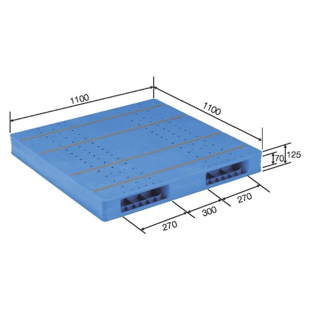 【法人限定】サンコー パレット LX-1111R2-5 ブルー 840081-01 ×2個 セット販売 【メーカー直送・代引不可・置配不可】_2