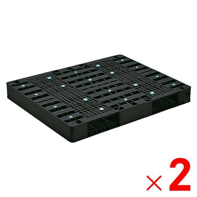 【法人限定】サンコー パレット R2-1114-3 再生ブラック 815403-00 ×2個 セット販売 【メーカー直送・代引不可・置配不可】