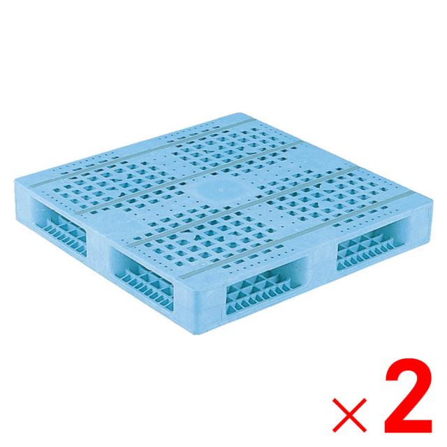 【法人限定】サンコー パレット R4-1010F ライトブルー 810008-01 ×2個 セット販売 【メーカー直送・代引不可・置配不可】の通販は