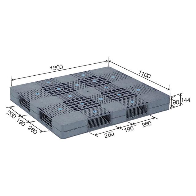 【法人限定】サンコー パレット R4-1113 グレー 813003-01 ×2個 セット販売 【メーカー直送・代引不可・置配不可】_2