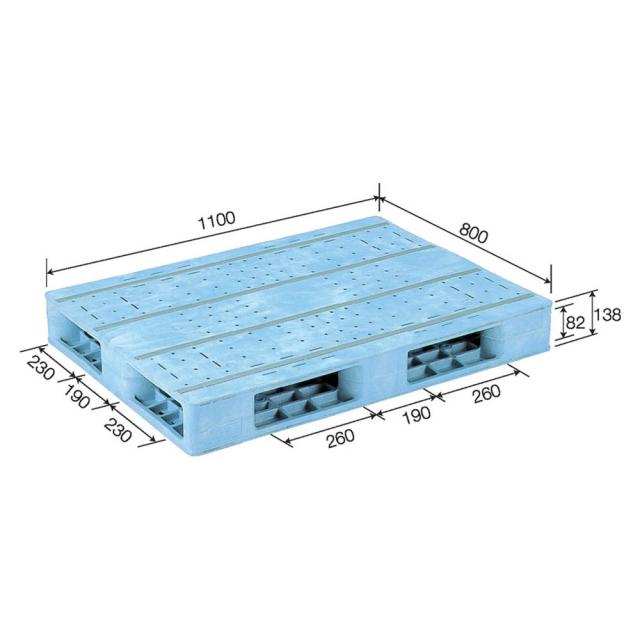 【法人限定】サンコー パレット R4-811F ライトブルー 808852-01 ×2個 セット販売 【メーカー直送・代引不可・置配不可】_2