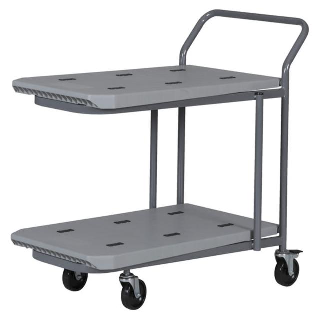 【法人限定】サンコー ネス台車 WM 2段 ライトグレー 800140-02 【メーカー直送・代引不可・置配不可】