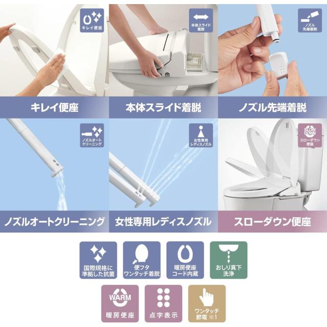 INAX 瞬間式シャワートイレ RAシリーズ 脱臭機能付 ブルーグレー CW-RAA20/BB7_2