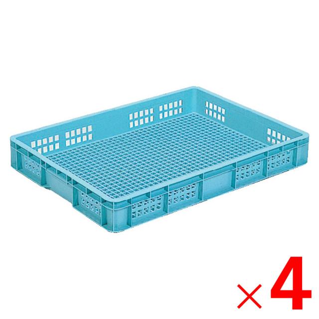 【法人限定】サンコー サンテナー B#46 ライトブルー 104504-00 ×4個 セット販売 【メーカー直送・代引不可・置配不可】の通販は