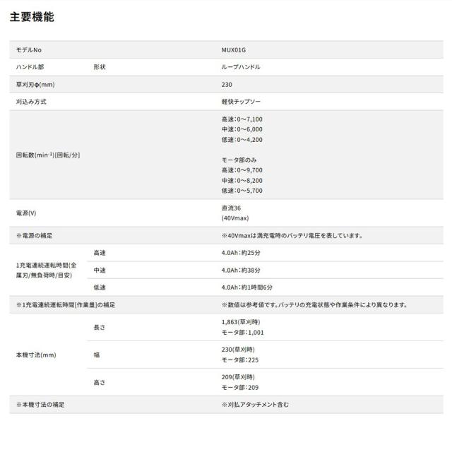 マキタ 充電式スプリット草刈機 MUX01GRMM_8