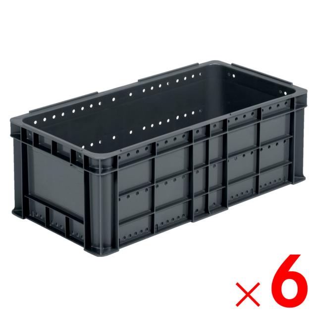 【法人限定】サンコー サンテナー B#60K-2 グレー 103706-00 ×6個 セット販売 【メーカー直送・代引不可・置配不可】