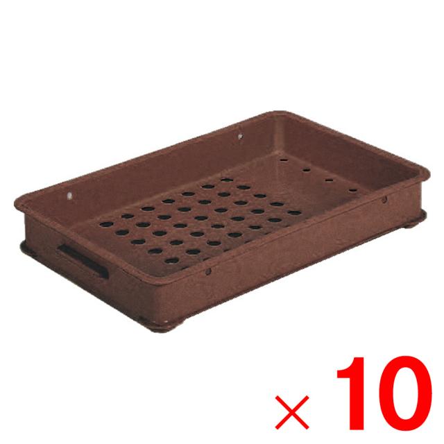 【法人限定】サンコー 大型ばんじゅう B-2 水抜き孔有 ブラウン 201700-00 ×10個 セット販売 【メーカー直送・代引不可・置配不可】