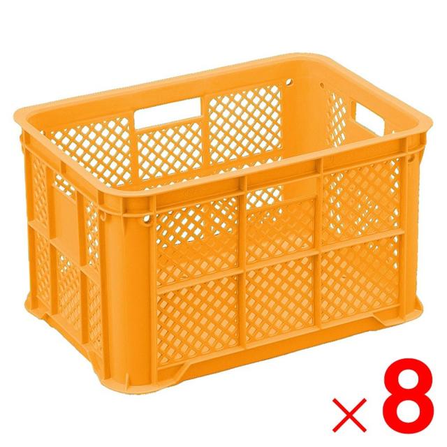 【法人限定】サンコー サンテナー B#50 ミミナシ 水抜き孔有 オレンジ 104807-00 ×8個 セット販売 【メーカー直送・代引不可・置配不可】