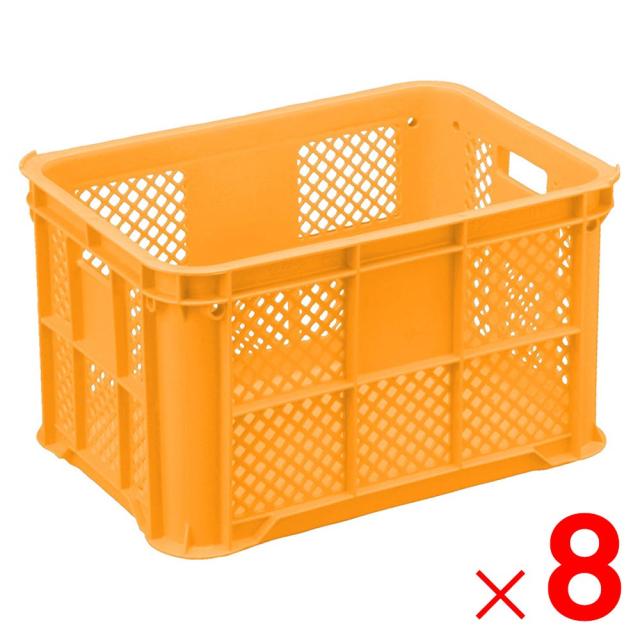 【法人限定】サンコー サンテナー B#50 ミミアリ 水抜き孔有 オレンジ 104806-00 ×8個 セット販売 【メーカー直送・代引不可・置配不可】