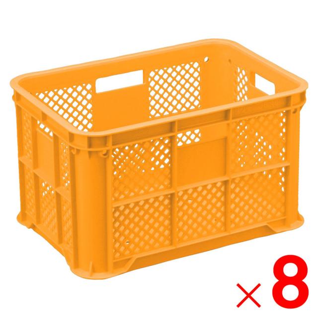 【法人限定】サンコー サンテナー B#50 ミミナシ 水抜き孔有 オレンジ 104830-00 ×8個 セット販売 【メーカー直送・代引不可・置配不可】