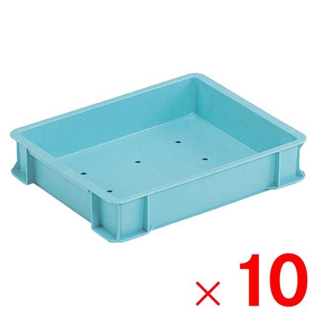 【法人限定】サンコー サンテナー PK-8 水抜き孔有 ブルー 673050-00 ×10個 セット販売 【メーカー直送・代引不可・置配不可】