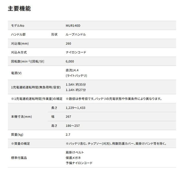 マキタ 充電式草刈機 MUR140DS_3