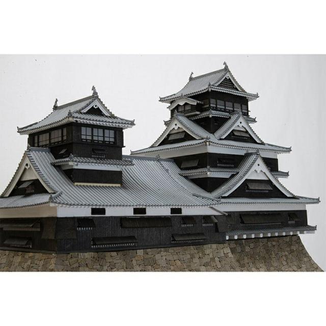 ウッディジョー 1/150 備中松山城 木製模型 組み立てキット ウッディジョー 木製建築模型 1⁄150 松山城  | ウッディジョー 1