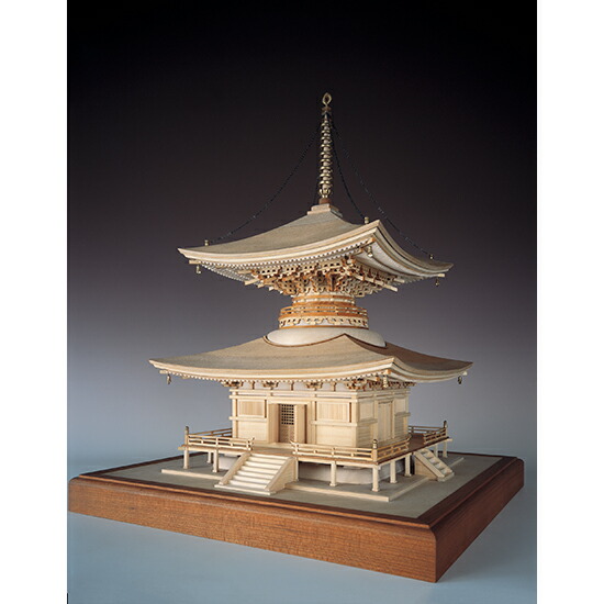 ウッディジョー 木製建築模型 1/50 石山寺多宝塔