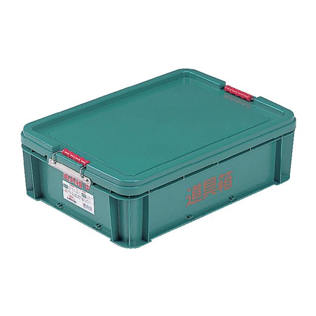 【法人限定】サンコー 道具箱 中 28-4 グリーン 202855-01 ×10個 セット販売 【メーカー直送・代引不可・置配不可】_1