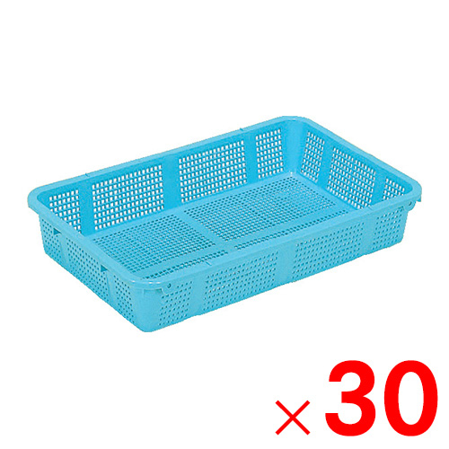 【法人限定】サンコー 水切篭 2型 (PE)(サンテナーA14) ハンドル無し ライトブルー 101405-00 ×30個 セット販売 【メーカー直送・代引不可・置配不可】 43,681円