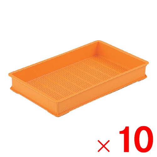 【法人限定】サンコー 麺コンテナー 3型-K オレンジ 101109-00 ×10個 セット販売 【メーカー直送・代引不可・置配不可】