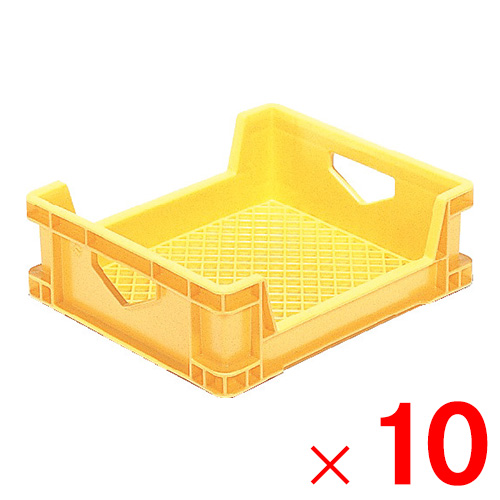 【法人限定】サンコー ブロックパック (浅型) イエロー 201500-00 ×10個 セット販売 【メーカー直送・代引不可・置配不可】