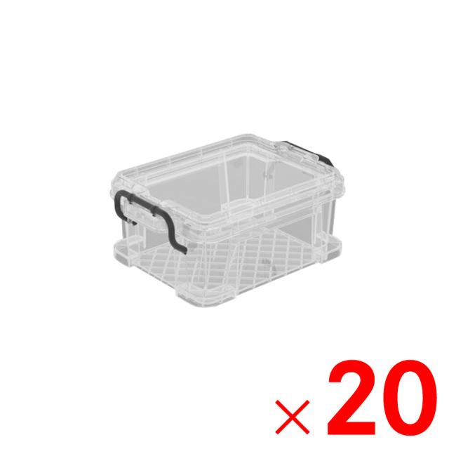 【法人限定】サンコー エコンボックス #1．5Ｈ セット 透明/ブラック 200137-01 ×20個 セット販売 【メーカー直送・代引不可・置配不可】