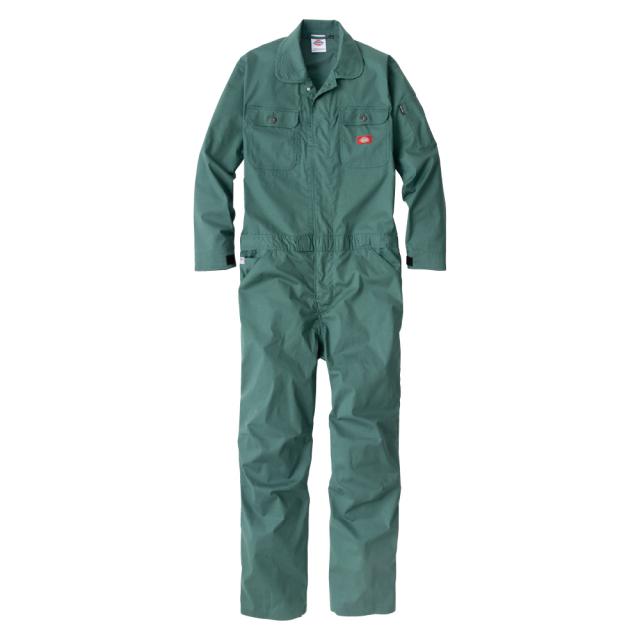 ディッキーズ Dickies ストレッチCVC長袖ツナギ グリーン LL D-746