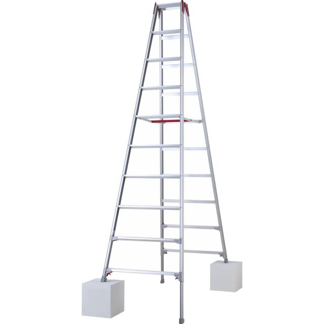 【法人限定】長谷川工業 脚部伸縮式専用脚立 ワンタッチバー付 RYZ-30d 【メーカー直送・代引不可・置配不可・配送地域限定】
