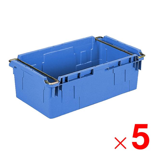 【法人限定】サンコー サンバケット #56N ハンドル付 孔無 ブルー 205500-01×5個 セット販売 【メーカー直送・代引不可・置配不可】