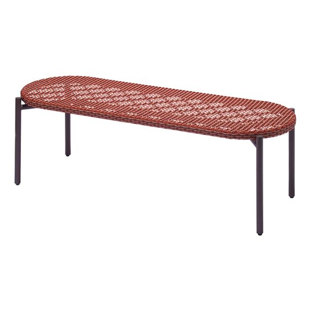 パティオプティ WAシリーズ ベンチ テーブル ロング レッド 660-180 【メーカー直送・代引不可・置配不可】