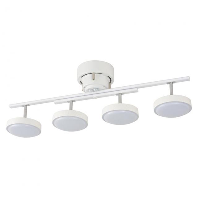 オーム電機 LED4灯シーリングライト ホワイトウッド LT-YLS4RC-W