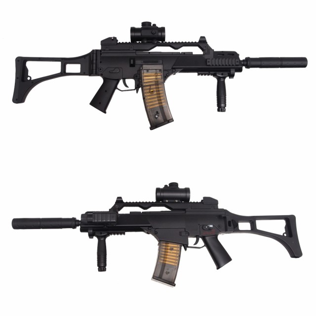 DOUBLE EAGLE G36C 10歳以上電動ガン 予備マガジン付き高性能アサルトライフル ドットサイト搭載フルセットエアガン