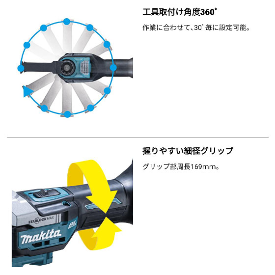 マキタ 充電式 マルチツール 40Vmax TM001GZ【バッテリ・充電器・ケース 別売】 STARLOCK MAX 対応 makita DIY 充電式 コードレス バッテリー 工具 電動 電動工具 プロ 切断 剥離 研削_7