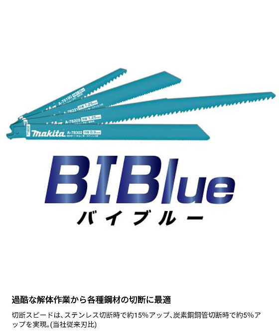 マキタ BIBlue レシプロソーブレード A-78380 BIM75 50枚入り バイブルー レシプロ刃 レシプロソー 替刃 レシプロ刃_3