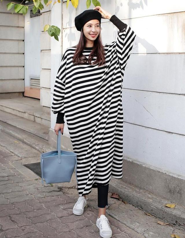大きいサイズ レディース春新作 ワンピース ロングカットソー ボーダー 袖リブ ゆったりサイズ予約vbh ts の通販はau Pay マーケット Jj 2nd M 6l大きいサイズ