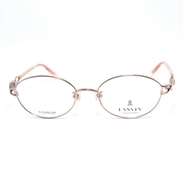 LANVIN ランバン日本製 made in Japan眼鏡 メガネ フレーム サングラスVLC587J-0A32-50　度付可ピンクゴールドリビジョン製レンズでお好きなサングラス作成可能