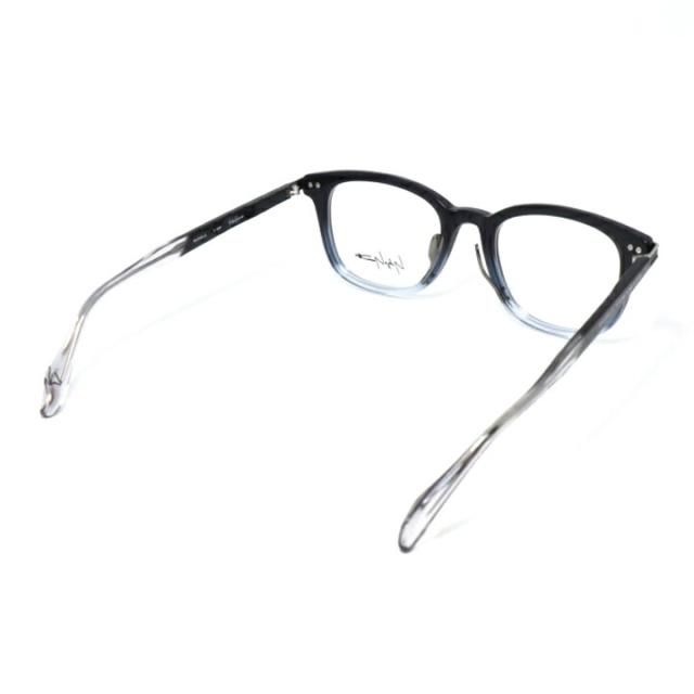 Yohji Yamamoto ヨウジヤマモトクラシック 眼鏡 メガネ フレーム サングラス19-0101-2　度付可ブラックネイビーハーフリビジョン製レンズでお好きなサングラス作成可能