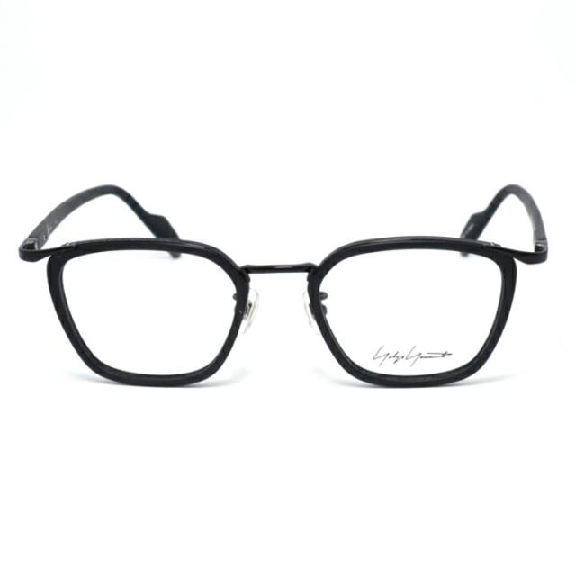Yohji Yamamoto ヨウジヤマモトクラシック 眼鏡 メガネ フレーム サングラス19-0098-3 サイズ50 度付可マットブラック/ブラックリビジョン製レンズでお好きなサングラス作成可能