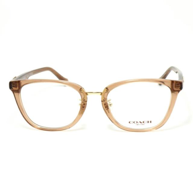 COACH コーチレディース 眼鏡 メガネ フレーム サングラスHC6272F-5654-51 度付可クリアブラウン トランスペアレントリビジョン製レンズでお好きなサングラス作成可能