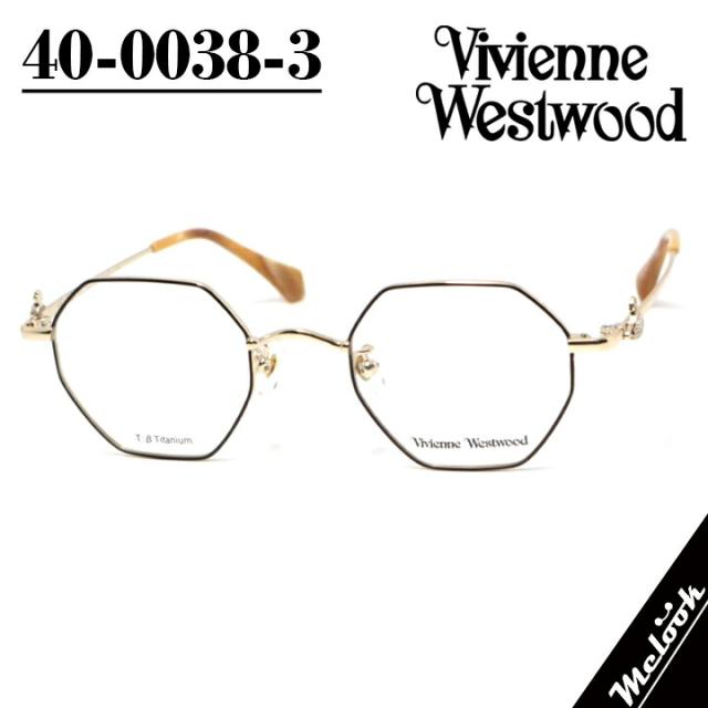 Vivienne Westwood ヴィヴィアンウエストウッドレディース 眼鏡 メガネ フレーム サングラス40-0038-3 サイズ46 ゴールド / ブラウン