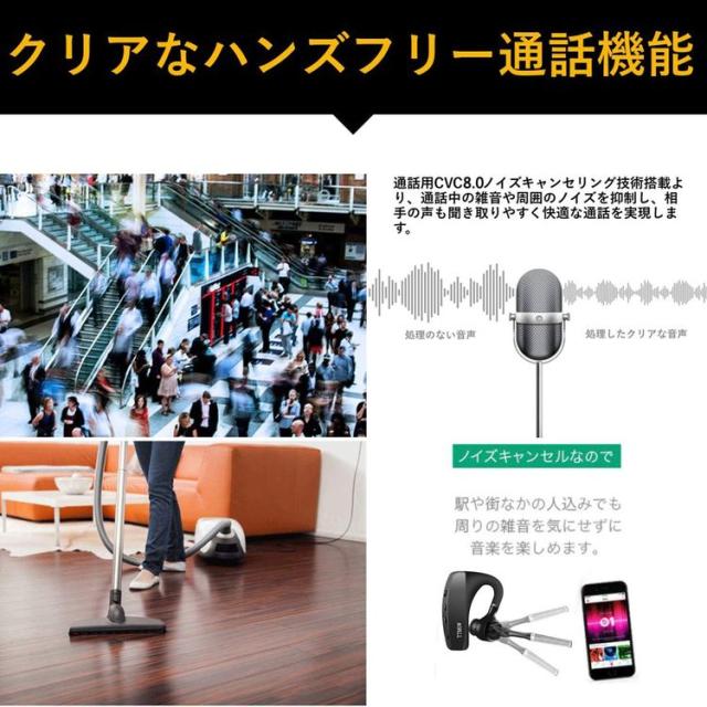 令和進化版cvc8 0ノイズキャンセリング Bluetooth ヘッドセット Ttmow Bluetooth 5 0 イヤホン 日本技適マーク取得品 耳掛け型 マイクの通販はau Pay マーケット プレミアムセレクト