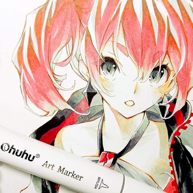 Ohuhu イラストマーカー 0色 ブレンダーペン付き アルコールマーカー 太細両端 油性 コミック用 マンガ用 手帳 落書き 塗り絵 キャリンの通販はau Pay マーケット プレミアムセレクト