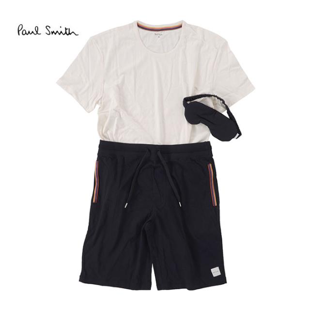 Paul Smith ポールスミス PAJAMA SET M1A 374H HSET メンズ パジャマ ルームウェア ３点セット クリーム ブラック 黒の通販は
