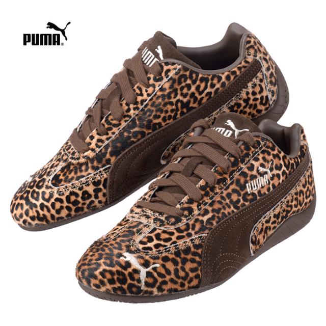 PUMA プーマ SPEEDCAT WILD WNS スピードキャット ワイルド 406690レディース スニーカー レオパード ヒョウ柄 ブラウン pu0034