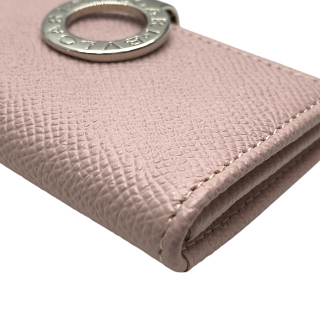 BVLGARI ブルガリ 33750 ブルガリブルガリ ロゴクリップ コインケース コインパース 小銭入れ カードケース ライトピンク レザー シルバー_2