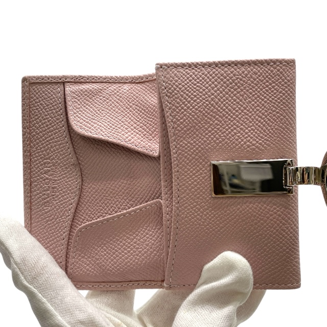 BVLGARI ブルガリ 33750 ブルガリブルガリ ロゴクリップ コインケース コインパース 小銭入れ カードケース ライトピンク レザー シルバー_5