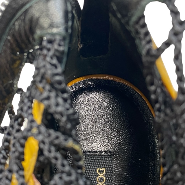 ドルチェ&ガッバーナ 13367 ドルガバ ハイヒール パンプス メッシュ ショート ブーツ イエロー ブラック DOLCE&GABBANA サイズ36(約23cm)]_7