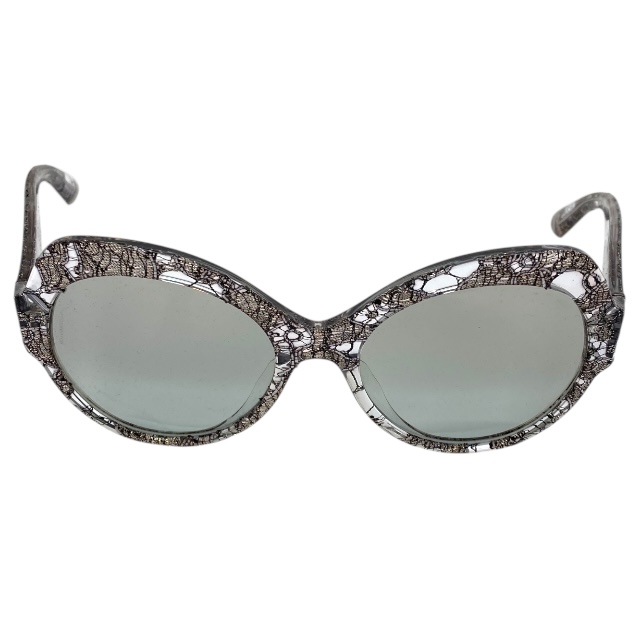 ドルチェ&ガッバーナ ドルガバ D&G DG4320-F 3161/6V サングラス アイウェア レースプリント ラウンド ロゴ シルバー グレー DOLCE&GABBANA_1