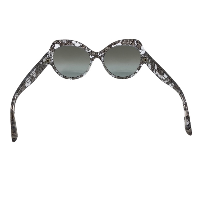 ドルチェ&ガッバーナ ドルガバ D&G DG4320-F 3161/6V サングラス アイウェア レースプリント ラウンド ロゴ シルバー グレー DOLCE&GABBANA_3