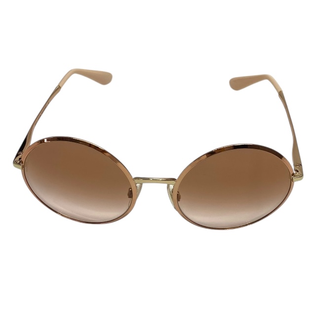 ドルチェ&ガッバーナ ドルガバ D&G DG2155 1293/13 サングラス アイウェア ラウンドフレーム ゴールド ピンク ロゴ DOLCE&GABBANA_1