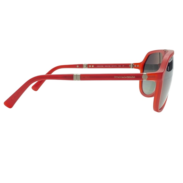 ドルチェアンドガッバーナ ドルガバ DG4196 550/32 61□15 130 サングラス おりたたみ アセテート アビエイター レッド DOLCE&GABBANA_3